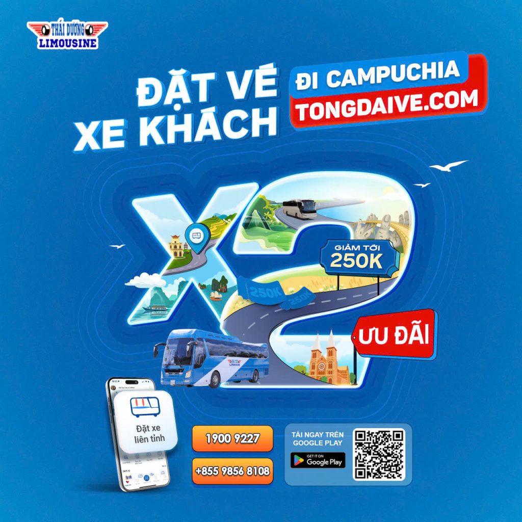 Khuyến mại đặt vé xe đi Campuchia tháng 10